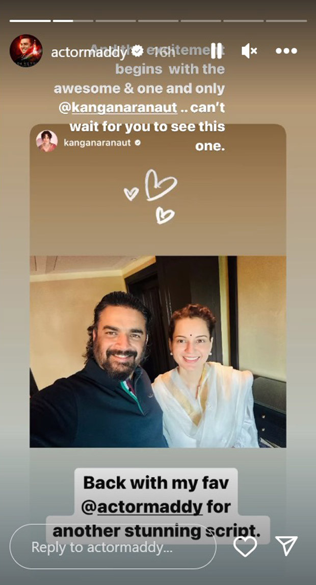 Kangana Ranaut and R. Madhavan reunite for script reading session; see pic