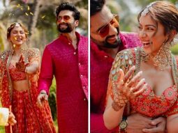 Rakul Preet Singh is a vision to behold in her gorgeous phulkari ensemble by Arpita Mehta for her mehendi ceremony with Jackky Bhagnani