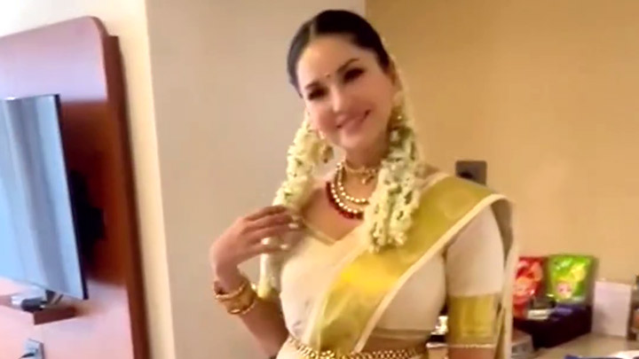 Sunny Leone looks beautiful dressed as a South Indian! What would you rate her look