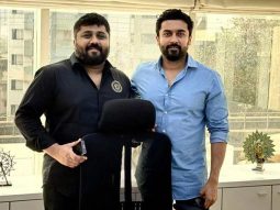 Suriya and his actor father Sivakumar inaugurate Kanguva producer K. E. Gnanavel Raja’s new office in Mumbai