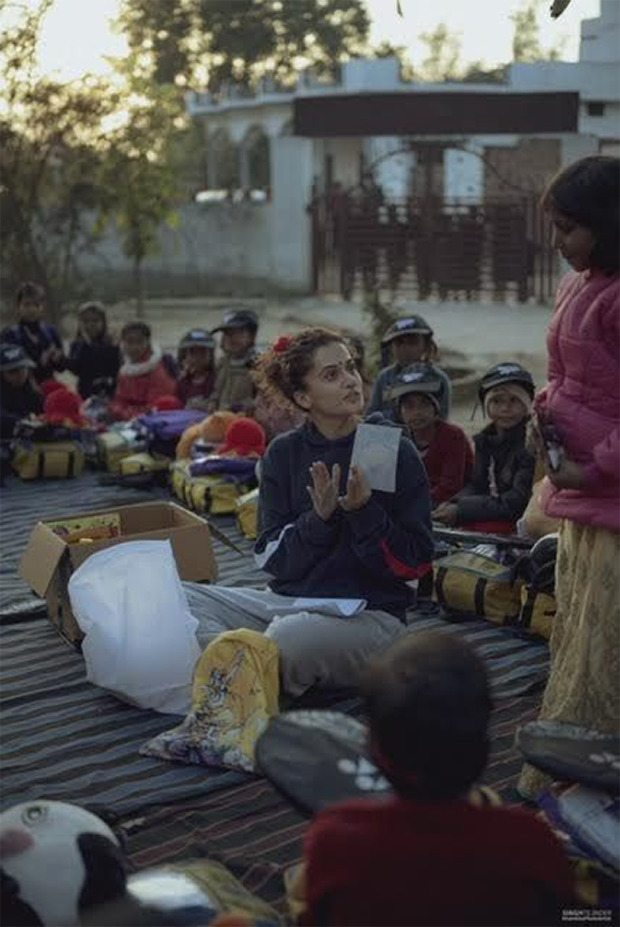 Taapsee Pannu empowers underprivileged girls with Nanhi Kali Foundation, gifts Amar Chitra Katha books, rackets, and educational materials