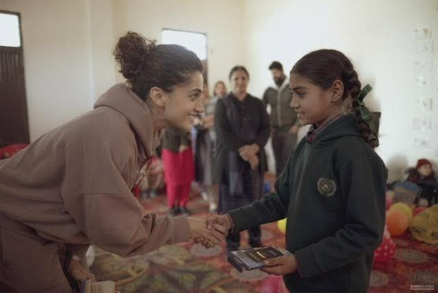 Taapsee Pannu empowers underprivileged girls with Nanhi Kali Foundation, gifts Amar Chitra Katha books, rackets, and educational materials