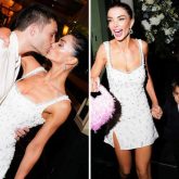 Amy Jackson and Ed Westwick twin in white as they celebrate engagement with a grand dinner party “Surrounded by our families and friends”
