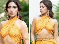 Bhumi Pednekar chooses a sunshine yellow co-ord set from Punit Balana for Rakul Preet and Jackky Bhagnani haldi ceremony in Goa