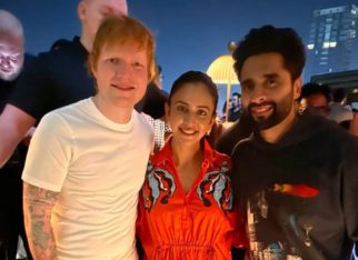 Ed Sheeran meets newlyweds Rakul Preet Singh and Jackky Bhagnani; see pic