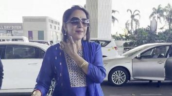 Eternal beauty! Hema Malini gets clicked at the airport in a blue salwar