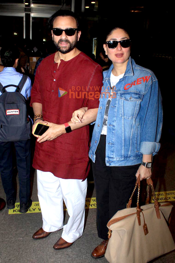 photos saif ali khan and kareena kapoor khan snapped at the airport 1 2