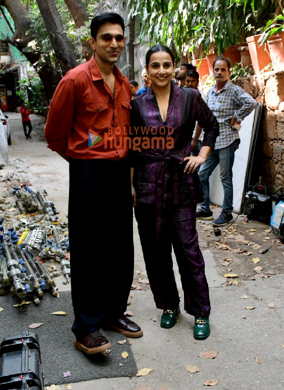 photos vidya balan and pratik gandhi snapped at the promotions of do aur do pyaar at krome studio in bandra 1