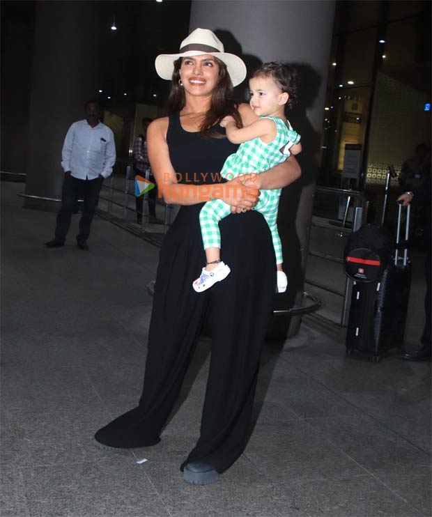 Priyanka Chopra makes a return to Mumbai with daughter Malti Marie Chopra Jonas, videos from airport go viral 
