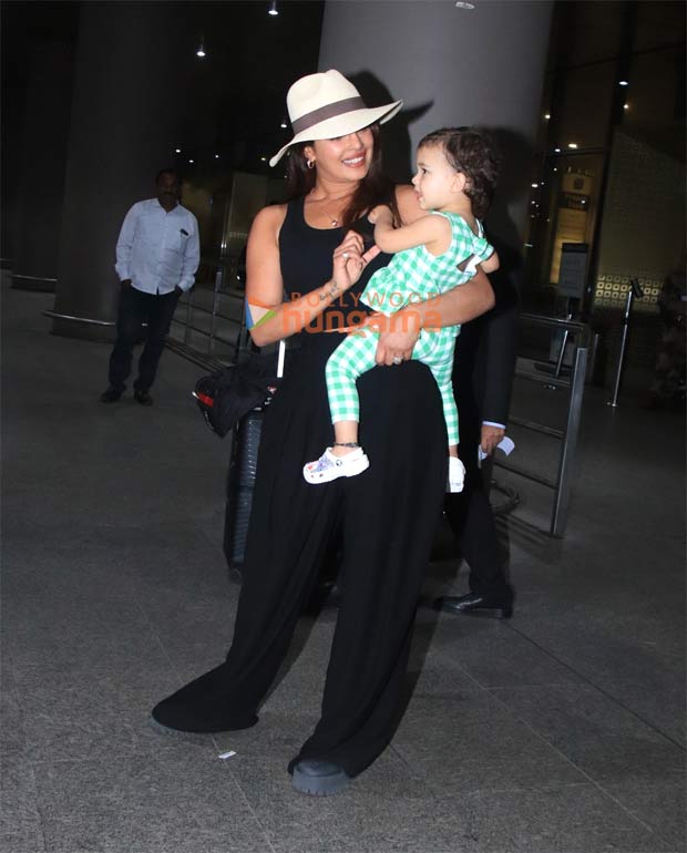 Priyanka Chopra makes a return to Mumbai with daughter Malti Marie Chopra Jonas, videos from airport go viral 