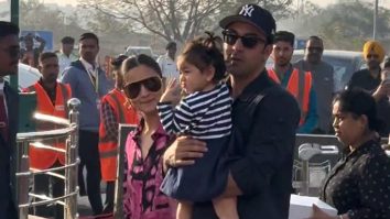 Raha is surely the centre of attention as she gets clicked with mumma & papa, Ranbir Kapoor & Alia Bhatt!