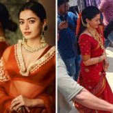 Rashmika Mandanna dresses in beautiful red saree and temple jewellery for Pushpa 2: The Rule; photo goes viral