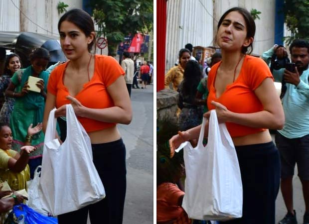 Sara Ali Khan distributes food to underprivileged; requests paps to not shoot