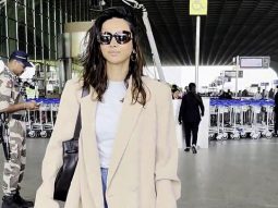 Shibani Dandekar spotted at the airport making oversized look chick