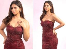 Suhana Khan turned up the heat in red gown by Amit Aggarwal at pre wedding festivities of Radhika and Anant Ambani