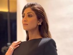 The outfit is definitely making a statement! Shilpa Shetty