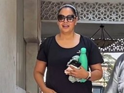 Bipasha Basu chits chats with paps as she gets back from her gym session