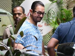 Paps capture a glimpse of Aamir Khan as he steps out in the city