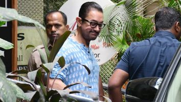 Paps capture a glimpse of Aamir Khan as he steps out in the city
