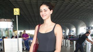 Ananya Panday opts for an all black airport look as she strikes a pose for paps
