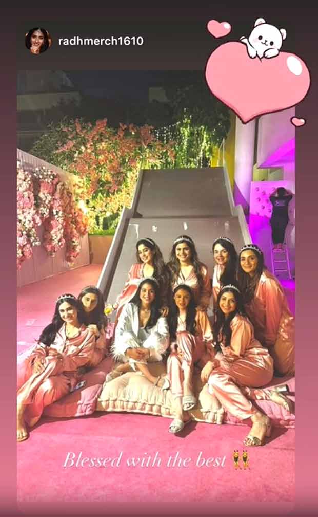 Janhvi Kapoor attends bachelorette bash of Radhika Merchant; see pics 