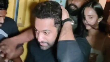 Jr NTR gets clicked in the city by paps amidst a storm of fans
