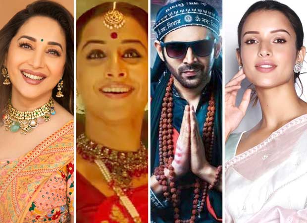 Madhuri Dixit, Vidya Balan, Kartik Aaryan and Triptii Dimri are shooting a reworked version of 'Ami Je Tomar' for Bhool Bhulaiyaa 3 in Mumbai Report