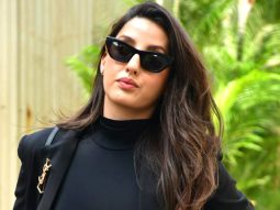 Nora Fatehi looks classy in her black top and denims