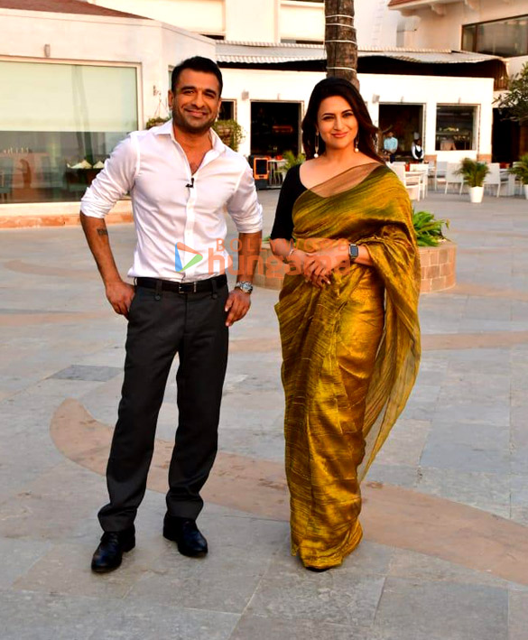 photos divyanka tripathi and eijaz khan snapped promoting their show adrishyam the invisible heroes 4