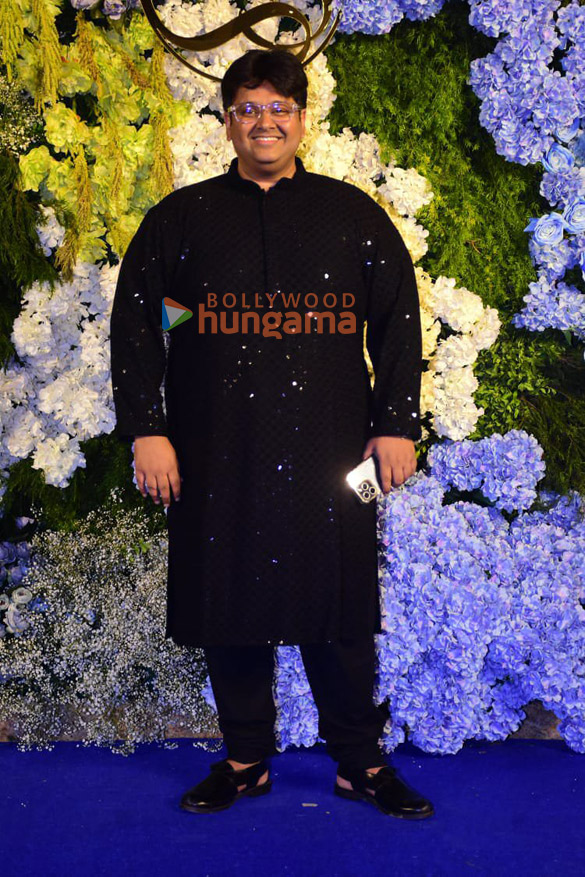 photos producer anand pandit and family snapped with daughter aishwarya and son in law sahil at their wedding reception 10 2