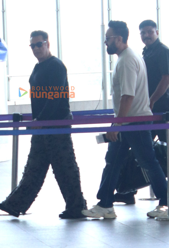 photos salman khan and nushrratt bharuccha snapped at the airport 1
