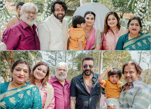 Sanjay Dutt attends naming ceremony of Dhruva Sarja and Prerna Shankar’s second baby 