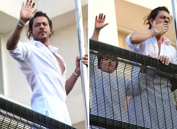 Shah Rukh Khan greets a sea of fans from Mannat with AbRam on Eid 2024, blows kisses & does signature pose “Thank you for making my day special” 