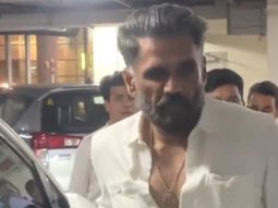 Suniel Shetty walks hand in hand with wife Mana Shetty at the airport
