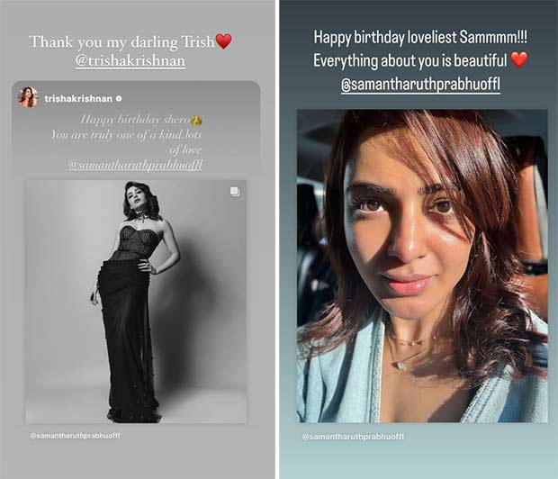 Varun Dhawan, Ram Charan, Nayanthara, and others share special birthday wishes to Samantha Ruth Prabhu