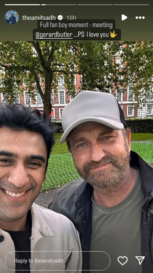 Amit Sadh meets Gerard Butler in London; calls it a “Fanboy moment” : Bollywood News