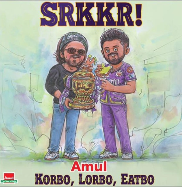 Amul celebrates KKR’s IPL 2024 win with Shah Rukh Khan twist “Korbo