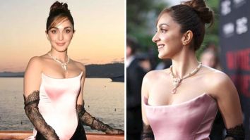 Cannes 2024: Kiara Advani exudes glam in off-shoulder silk pink and black gown paired with lace gloves and a bow at Cinema Gala dinner, see pics