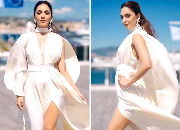 Cannes 2024 Kiara Advani makes pristine entrance in V-neckline Prabal Gurung thigh-high slit dress with statement earrings