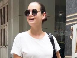 Dia Mirza chits chats with paps as she gets clicked in the city