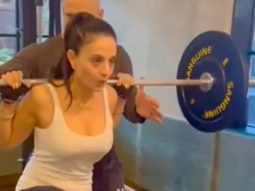 Get that workout going! Ameesha Patel hits the gym