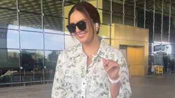 Huma Qureshi opts a a printed co-ord airport look as she gets clicked