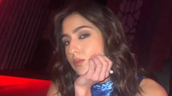 Sparkling bright with her shiny blue eyeshadow! Sara Ali Khan