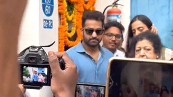 Jr. NTR poses for paps after casting his vote