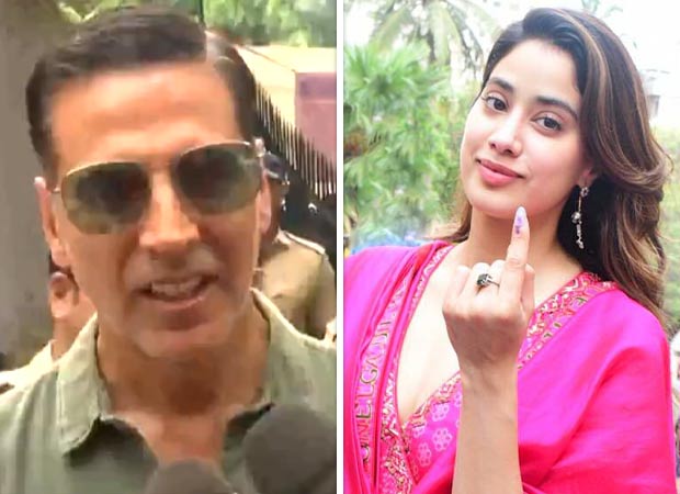 Lok Sabha Elections 2024 Akshay Kumar, Janhvi Kapoor, Farhan Akhtar, Sanya Malhotra, Rajkummar Rao & other Bollywood stars step out to vote in Mumbai 