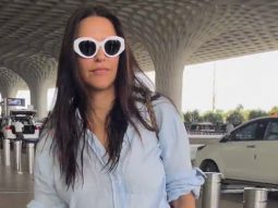 Neha Dhupia smiles for paps as she gets clicked at the airport
