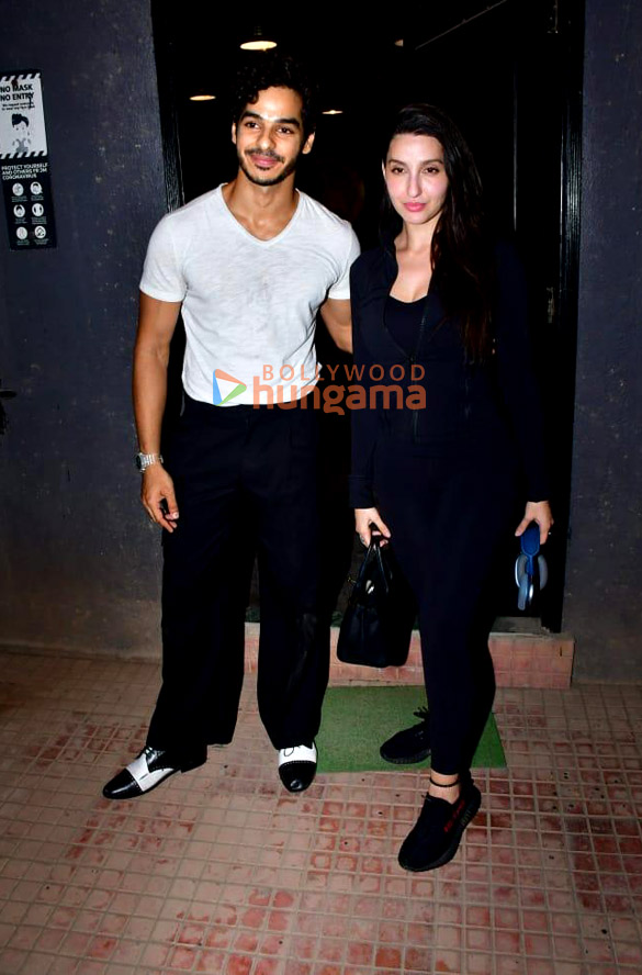 Photos: Nora Fatehi and Ishaan Khatter snapped in Versova