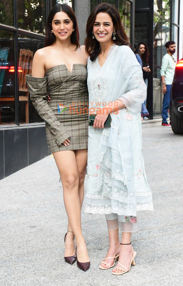 photos sharvari wagh mona singh and abhay verma snapped promoting munjya at maddock films office 1