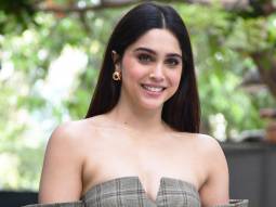 Photos: Sharvari Wagh, Mona Singh and Abhay Verma snapped promoting Munjya at Maddock Films office