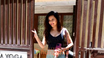 Photos: Tejasswi Prakash snapped outside her yoga class in Bandra